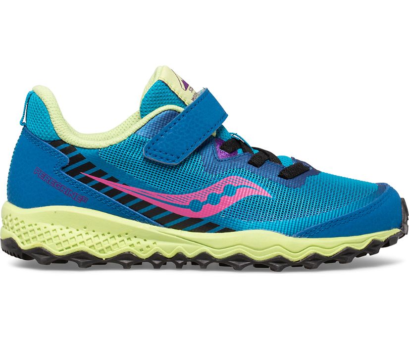 Gyerek Saucony Peregrine 11 Shield A/C Tornacipő Sötétkék Rózsaszín Világos Zöld | HU 786NWY